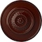 Ekena Millwork Floral Ceiling Medallion, Hand-Painted Brushed Mahogany, 23 1/2"OD x 2 3/4"P CM23FLBMF - alternate 1